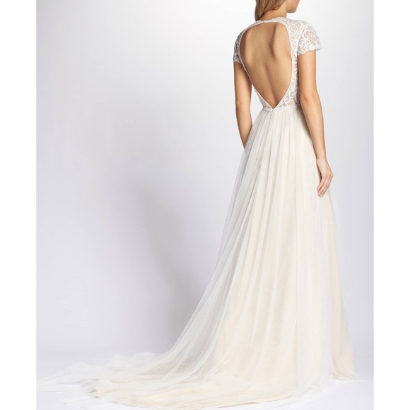 TI ADORA by ALLISON WEBB Ivory Lace Bridal Gown 14 - Picture 2 of 8